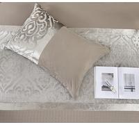 Luxury Infinity Jacquard Duvet Set: Available in Double, King, and Super King sizes for a truly indulgent and opulent sleep experience. (Mink, Cushion Cover 43x43cm)