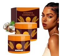 Luxury Intensive Tanning Gel, Brown Tanning Accelerator Cream, Intense Tanning Gel for Outdoor, Carroten Intensive Tanning Gel, Dark Brown Tanning Gel for Sunbeds & Outdoor Sun - 150 g (2 Pieces)