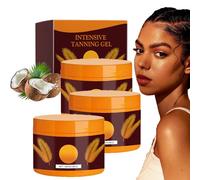 Luxury Intensive Tanning Gel, Brown Tanning Accelerator Cream, Intense Tanning Gel for Outdoor, Carroten Intensive Tanning Gel, Dark Brown Tanning Gel for Sunbeds & Outdoor Sun - 150 g (3 Pieces)