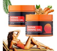 Luxury Intensive Tanning Gel - Carotene Tanning Gel for Sunbathing, Fast-Activating Sunbed Accelerator, Achieve a Natural, Deeper & Color-Instant Tan with Less Exposure to the Sun or Sunbed (2Pcs)