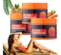Luxury Intensive Tanning Gel - Carotene Tanning Gel for Sunbathing, Fast-Activating Sunbed Accelerator, Achieve a Natural, Deeper & Color-Instant Tan with Less Exposure to the Sun or Sunbed (3Pcs)