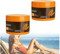 Luxury Intensive Tanning Gel,Natural Tanning Accelerator Cream Gel,Tanning Oil for Beach Travel Size,Glow Your Own Way Carotene Body Butter Karat Accelerator,Carroten Tanning Gel (2pcs)