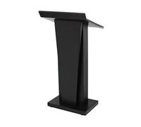 Luxury Iron Podium Stand with Tilted Desktop Open Storage Lightweight Design for Conferences Lectures & PresentationsBlack 60x48x122cm