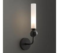 Luxury Italian Alabaster Wall Sconce with Brass Details Elegant Marble Wall Lamp for Living Room Bedroom and Stairs Modern Acrylic Lampshade G9 Socket d Finish (Black)