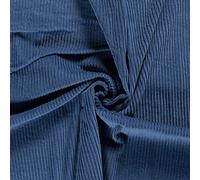 Luxury Jumbo Corduroy Velvet Fabric Material - Indigo Blue, 1/4Mtr 70cmx50cm