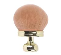 Luxury Kabuki Makeup Brush, Rose Gold Handle, 8.8 cm Wide Soft Bristles for Foundation and Body Makeup (Golden)