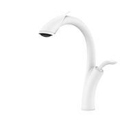 Luxury Kitchen Sink Faucet Grey Pull-Down Sprayer Creative Design Single Handle Brass Dual Temperature Control Hot & Cold Water Modern Faucet (Purple)