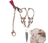 Luxury Knitting Scissors Small Craft Scissors European Style Crochet Scissors with Chain for Crafts, Sewing, Embroidery and Sewing