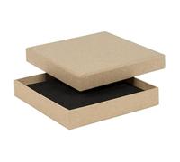 Luxury Kraft Jewellery Gift Box for Thin Bangle - Elegant Bracelet Packaging with Foam Insert - Ideal for Jewellery Gifts, Display & Storage 10 x 10 x 1.7 cm