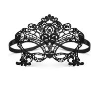 Luxury Lace Eye Mask for Masquerade Ball, Women's Black Half Face Mask | Black lace half-face mask for masquerade, Halloween, cosplay. Elegant, lightweight, one size fits most.