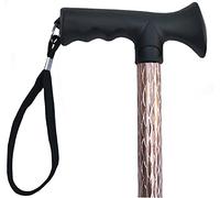 Luxury Ladies Engraved Etched Adjustable Walking Stick Cane with Soft Grip Gel Ergonomic Handle for Women - 25.5” - 35.5” (Engraved Rose Gold)
