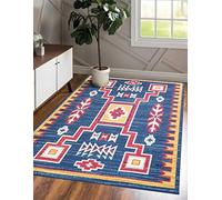 Luxury Large Area Rugs Multicolored Oriental Classic Style Large Small Medium Living Room Rug Hallway Runner Rug Picnic Mat Outdoor Carpets (Blue, 60 x 110 cm)