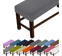 Luxury Large Bench Cover,Rectangular Scratch Proof Seat Cushion Cover to Protect Chair,Dustproof Slipcover for Bedroom,Living Room,Kitchen (Dark Grey,M size-L:130-150cm,W:35-50cm,H:20cm)