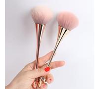 Luxury Large Makeup Brush, Soft Fluffy Gradient Synthetic Hair Blush Bronzer Brush, Elegant Golden Hourglass Handle Cosmetic Brush for Loose Powder Blush Setting Powder