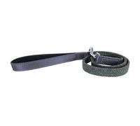 Luxury Leather 40" Forest Herringbone Grey Leather Dog Lead