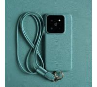 Luxury Leather Case For iPhone 16 15 11 13 12 14 Pro Max Strap Crossbody Lanyard Phone Cover Coque,Blue,For iPhone 15 Plus