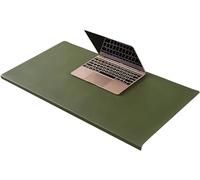 Luxury Leather Desk Pad, Large Mouse Pad with Edge Protector, Waterproof Smooth Writing Mat for Laptop Keyboard-100X50cm-Green