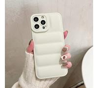 Luxury Leather Down Jacket The Puffer Phone Case For iPhone 14 13 12 11 Pro Xs Max X Xr 7 8 Puls SE Candy Color Shockproof Cover,Antique White,For iPhone 11 Pro