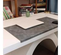 Luxury Leather Laptop Desk Pads, Large Mouse Pad with Edge Protector, Waterproof Table Mat Smooth Writing Pad for Office and Home (40x60cm,Gray)