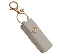 Luxury Leather Lipstick Bag Keychain Exquisite Storage Pendant Pouch Keyring Women Accessories Jewelry Lipstick Keychain