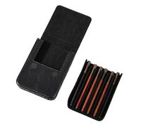 Luxury Leather Pen Organizers Box for 6 Writing Instruments Ideal Corporate Gift with Strong Stitching Compacts Design Offices Desk Planner Pen Case