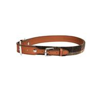 Luxury Leather Pet Collar Tweed Check 8-12 Inch Soft Strong Fabric