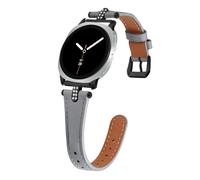 Luxury Leather Strap Compatible with Samsung Galaxy Watch 8 44mm 40mm Women | Slim Thin Leather Replacement Strap Sparkle Diamond Bracelet Wristband Dressy Watch Band with Bling Diamond Metal Buckle