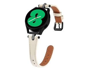 Luxury Leather Strap for Samsung Galaxy Watch 7 6 Bands 40mm 44mm Women | Slim Thin Leather Replacement Strap Sparkle Diamond Bracelet Wristband Dressy Watch Band with Bling Diamond Metal Buckle