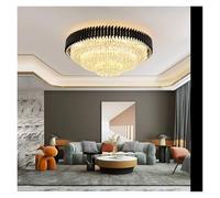 Luxury LED Crystal Lights Modern Home Decor Lamps Living Room Decoration Black Ceiling Chandeliers