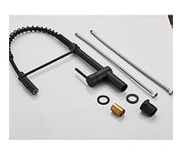 Luxury LED Kitchen Faucet with 2-Function Sprayer, Brushed Nickel & Black Finish, Pull-Down Mixer Tap for Bar, Restaurant, Commercial Use