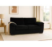 LUXURY LIFE Amalfi Jumbo Cord Fabric 2 Seater Sofa in Black LUXURY LIFE Black