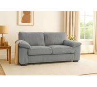 LUXURY LIFE Amalfi Jumbo Cord Fabric 2 Seater Sofa in Grey LUXURY LIFE Grey