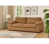 LUXURY LIFE Amalfi Jumbo Cord Fabric 3 Seater Sofa in Light Brown LUXURY LIFE Light Brown