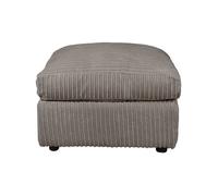 LUXURY LIFE Amalfi Jumbo Cord Fabric Footstool in Grey LUXURY LIFE Grey