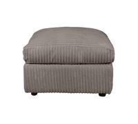 LUXURY LIFE Collingdale Jumbo Cord Fabric Footstool in Grey LUXURY LIFE Grey