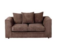 LUXURY LIFE Dylan Jumbo Cord Fabric 2 Seater Sofa in Chocolate LUXURY LIFE Chocolate