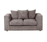 LUXURY LIFE Dylan Jumbo Cord Fabric 2 Seater Sofa in Grey LUXURY LIFE Grey