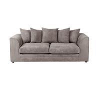 LUXURY LIFE Dylan Jumbo Cord Fabric 3 Seater Sofa in Grey LUXURY LIFE Grey