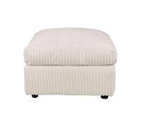 LUXURY LIFE Dylan Jumbo Cord Fabric Footstool in Cream LUXURY LIFE Cream