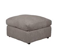 LUXURY LIFE Dylan Jumbo Cord Fabric Footstool in Grey LUXURY LIFE Grey