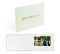 Luxury Linen Bound Video Book Wedding Video Album Up to 3 hours of video, 7” IPS Display, 4GB of memory and Rechargeable Battery Always Forever