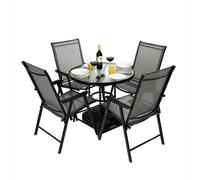 5 Piece Bistro Dining Set Luxury Living Black One Size