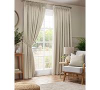 Luxury Living Adi Lined Pencil Pleat Curtains in Cream | Size: 229 cm width x 274 cm drop Luxury Living Cream 229 cm width x 274 cm drop