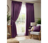 Essential Living Adiso Pencil Pleat Taped Top Curtains Purple 229cm x 274cm, Purple