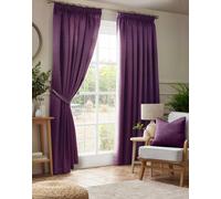 Luxury Living Adiso Pencil Pleat Taped Top Curtains Purple