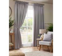 Luxury Living Adiso Pencil Pleat Taped Top Curtains Silver