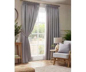 Luxury Living Adiso Pencil Pleat Taped Top Curtains Silver