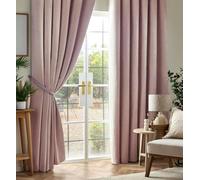 Luxury Living Chenille Blackout 66" X 90" Pink (taped Top Curtains), Pink