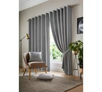 Luxury Living Cotswold Two Tone Ring Top Curtains Latte