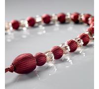 Luxury Living Elegant Luxury Beaded Curtain Tieback Pair - Handcrafted Decorative Holdbacks for Drapes & Curtains in Burgundy Luxury Living Burgundy